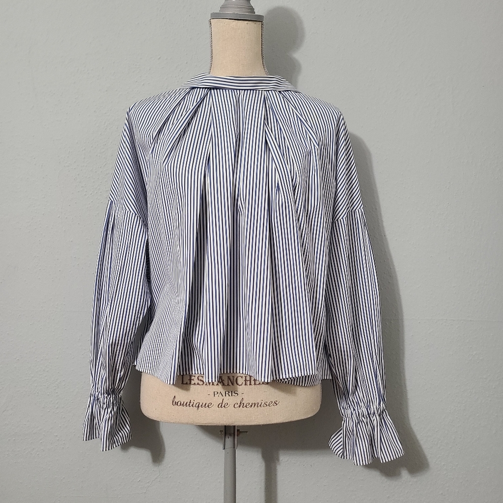 Enfold Japanese‎ Brand Long Sleeve Stripped Blouse Size 38